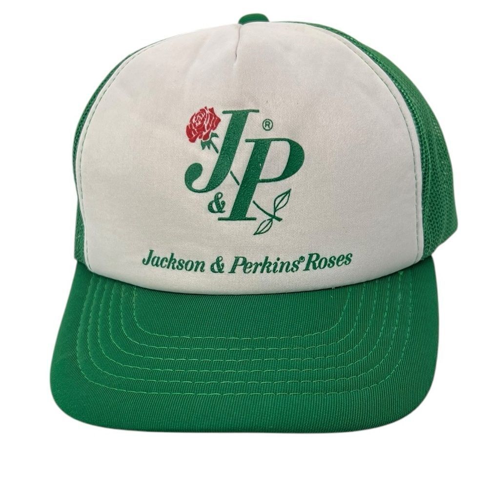 🌹vintage Royal Crown J&P Jackson & Perkins trucker hat snapback rose growers